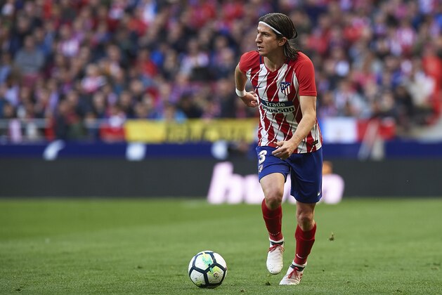 MADRID, SPAIN - FEBRUARY 18: Filipe Luis of Atletico de Madrid in action during the La Liga match between Atletico Madrid and Athletic Club at Wanda Metropolitano on February 18, 2018 in Madrid, Spain. (Photo by Quality Sport Images/Getty Images) MADRID, SPAIN - FEBRUARY 18: Filipe Luis of Atletico de Madrid in action during the La Liga match between Atletico Madrid and Athletic Club at Wanda Metropolitano on February 18, 2018 in Madrid, Spain. (Photo by Quality Sport Images/Getty Images)