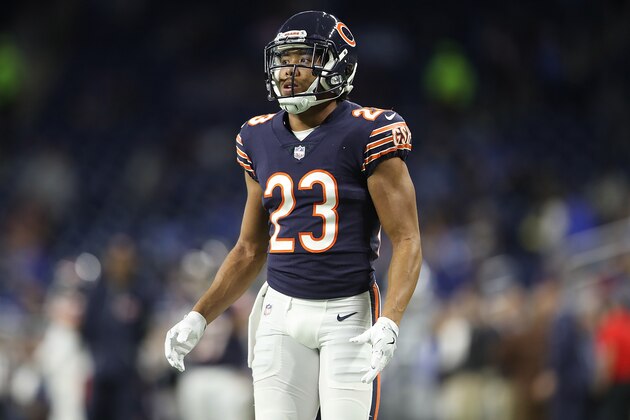 DETROIT, MI - DECEMBER 16: Kyle Fuller #23 of the Chicago Bears warms up prior to the start of the game against the Detroit Lions at Ford Field on December 16, 2017 in Detroit, Michigan. Detroit defeated Chicago 20-10. (Photo by Leon Halip/Getty Images)