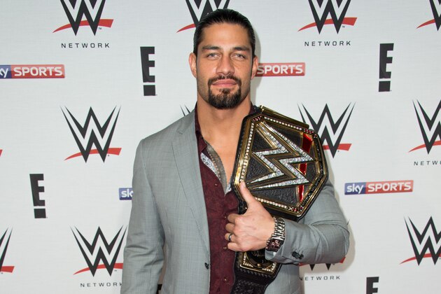 LONDON, ENGLAND - APRIL 18:  Roman Reigns arrives for WWE RAW at 02 Brooklyn Bowl on April 18, 2016 in London, England.  (Photo by Ian Gavan/Getty Images)