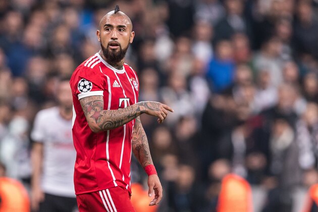 Arturo Vidal of FC Bayern Munich during the UEFA Champions League round of 16 match between Besiktas AS and Bayern Munchen at the Vodafone Arena on March 14, 2018 in Istanbul, Turkey(Photo by VI Images via Getty Images)