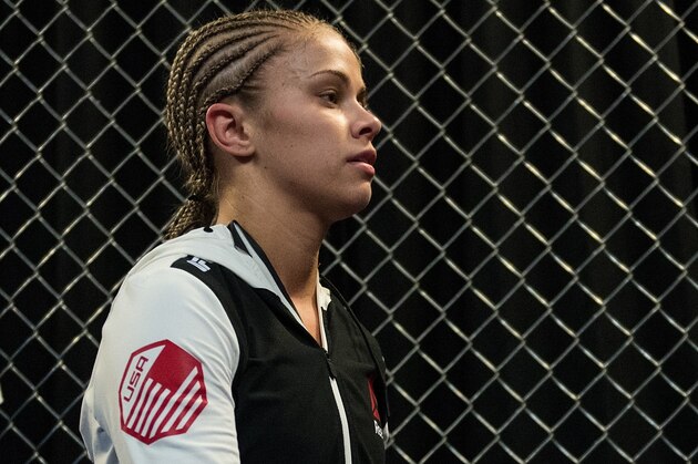 LAS VEGAS, NEVADA - DECEMBER 10:  Paige VanZant warms up before facing Rose Namajunas during the UFC Fight Night event at The Chelsea at the Cosmopolitan of Las Vegas on December 10, 2015 in Las Vegas, Nevada.  (Photo by Brandon Magnus/Zuffa LLC/Zuffa LLC via Getty Images)