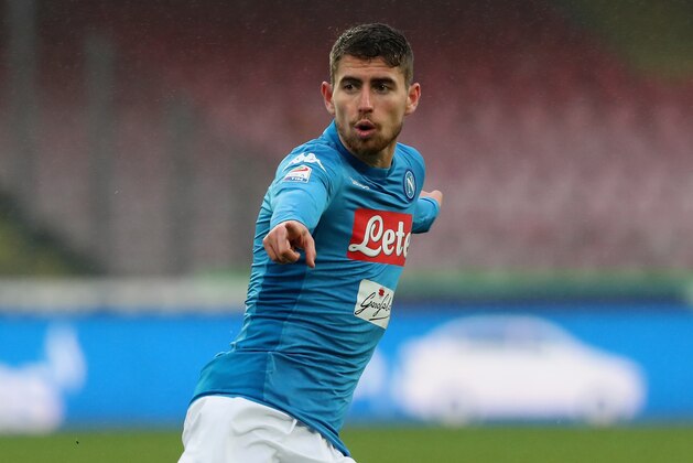 NAPLES, ITALY - FEBRUARY 18:  Jorginho of Napoli  during the serie A match between SSC Napoli and Spal at Stadio San Paolo on February 18, 2018 in Naples, Italy.  (Photo by Maurizio Lagana/Getty Images)