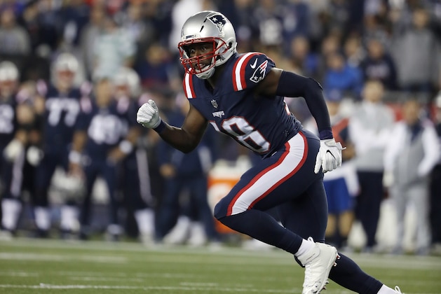 New England Patriots' Matthew Slater during an NFL football game against the Atlanta Falcons at Gillette Stadium in Foxborough, Mass. Sunday, Oct. 22, 2017. (Winslow Townson/AP Images for Panini)