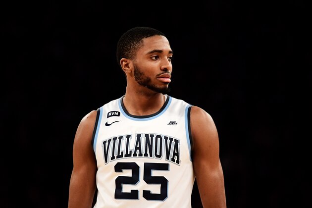 NEW YORK, NY - MARCH 10: Mikal Bridges #25 of the Villanova Wildcats looks on against the Providence Friars during the championship game of the Big East Basketball Tournament at Madison Square Garden on March 10, 2018 in New York City.  (Photo by Steven Ryan/Getty Images)