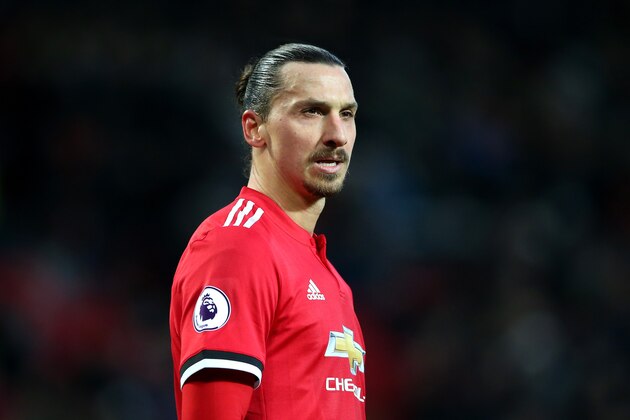 MANCHESTER, ENGLAND - DECEMBER 26:  Zlatan Ibrahimovic of Manchester United looks on during the Premier League match between Manchester United and Burnley at Old Trafford on December 26, 2017 in Manchester, England.  (Photo by Alex Livesey/Getty Images)