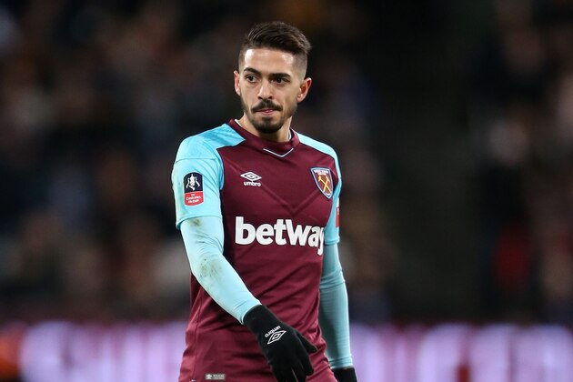 LONDON, ENGLAND - JANUARY 16: Manuel Lanzini of West Ham United during the Emirates FA Cup Third Round Repaly match between West Ham United and Shrewsbury Town at London Stadium on January 16, 2018 in London, England. (Photo by James Baylis - AMA/Getty Images)