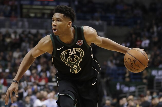 Milwaukee Bucks' Giannis Antetokounmpo drives during the second half of an NBA basketball game against the Houston Rockets Wednesday, March 7, 2018, in Milwaukee. (AP Photo/Morry Gash)