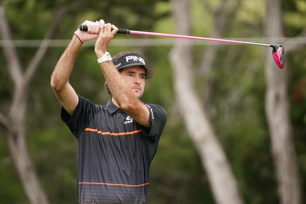 AUSTIN, TX - MARCH 23:  Bubba Watson of the United States plays his shot from the second tee during the third round of the World Golf Championships-Dell Match Play at Austin Country Club on March 23, 2018 in Austin, Texas.  (Photo by Darren Carroll/Getty Images)