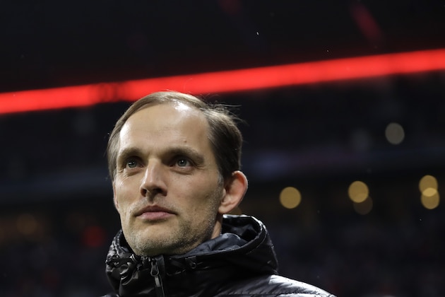 Dortmund's head coach Thomas Tuchel arrives for the German Soccer Cup semifinal match between FC Bayern Munich and Borussia Dortmund at the Allianz Arena stadium in Munich, Germany, Wednesday, April 26, 2017. (AP Photo/Matthias Schrader)