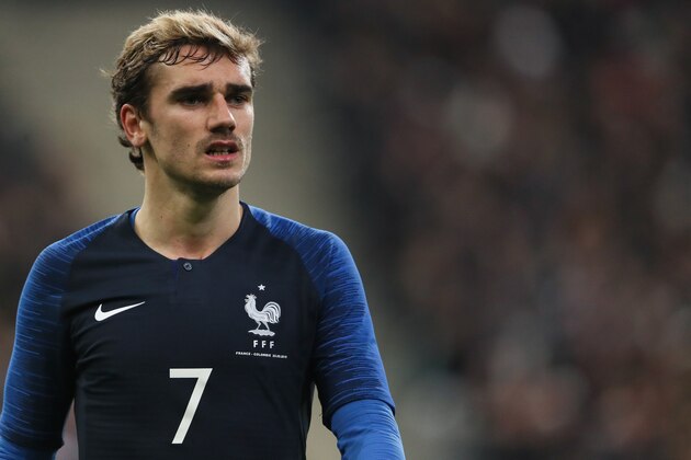 PARIS, FRANCE - MARCH 23: Antoine Griezmann of France during the International Friendly match between France and Colombia at Stade de France on March 23, 2018 in Paris, France. (Photo by Matthew Ashton - AMA/Getty Images) PARIS, FRANCE - MARCH 23: Antoine Griezmann of France during the International Friendly match between France and Colombia at Stade de France on March 23, 2018 in Paris, France. (Photo by Matthew Ashton - AMA/Getty Images)