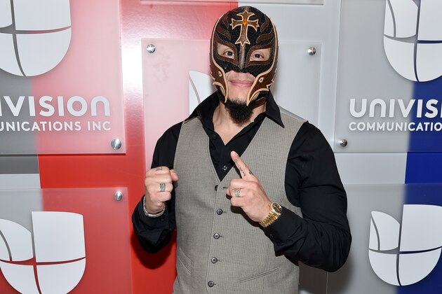NEW YORK, NY - MAY 17:  Professional wrestler Rey Mysterio attends Univision's 2016 Upfront Red Carpet  at Gotham Hall on May 17, 2016 in New York City.  (Photo by Mike Coppola/Getty Images)