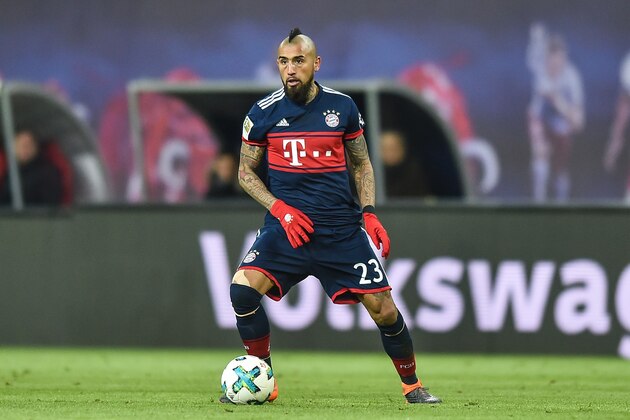 LEIPZIG, GERMANY - MARCH 18: Arturo Vidal of Bayern Muenchen in action during the Bundesliga match between RB Leipzig and FC Bayern Muenchen at Red Bull Arena on March 18, 2018 in Leipzig, Germany. (Photo by Lukasz Laskowski/PressFocus/MB Media/Getty Images)