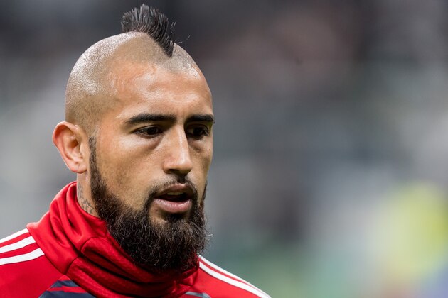 Arturo Vidal of FC Bayern Munich during the UEFA Champions League round of 16 match between Besiktas AS and Bayern Munchen at the Vodafone Arena on March 14, 2018 in Istanbul, Turkey(Photo by VI Images via Getty Images)