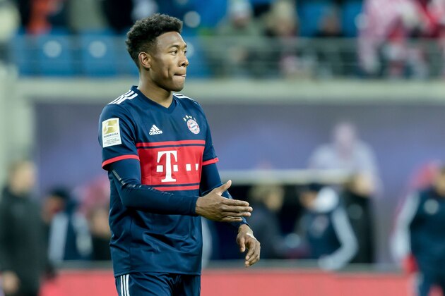 LEIPZIG, GERMANY - MARCH 18: David Alaba of Muenchen gestures after the Bundesliga match between RB Leipzig and FC Bayern Muenchen at Red Bull Arena on March 18, 2018 in Leipzig, Germany. (Photo by TF-Images/Getty Images)