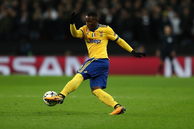 LONDON, ENGLAND - MARCH 07: Kwadwo Asamoah of Juventus during the UEFA Champions League Round of 16 Second Leg match between Tottenham Hotspur and Juventus at Wembley Stadium on March 7, 2018 in London, United Kingdom. (Photo by Catherine Ivill/Getty Images)