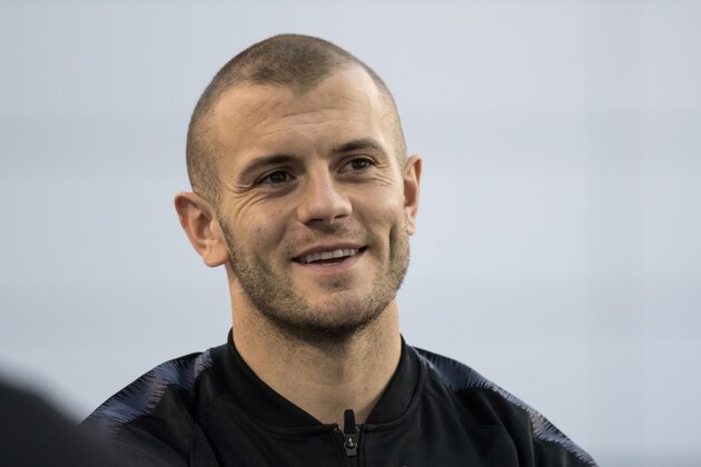 England's midfielder Jack Wilshere speaks during an interview at St George's Park in Burton-on-Trent on March 20, 2018, ahead of their international friendly football matches against the Netherlands on March 23 and Italy on March 27. / AFP PHOTO / OLI SCARFF / NOT FOR MARKETING OR ADVERTISING USE / RESTRICTED TO EDITORIAL USE         (Photo credit should read OLI SCARFF/AFP/Getty Images)