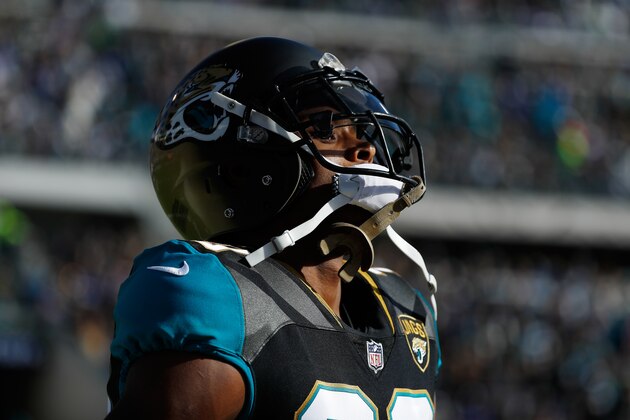 JACKSONVILLE, FL - JANUARY 07:  Jalen Ramsey #20 of the Jacksonville Jaguars walks off the field in the second half of the AFC Wild Card Round game against the Buffalo Bills at EverBank Field on January 7, 2018 in Jacksonville, Florida.  (Photo by Scott Halleran/Getty Images)