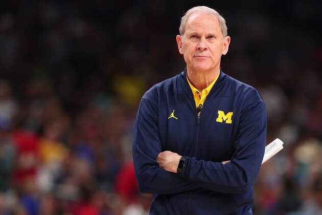SAN ANTONIO, TX - MARCH 30: Head coach John Beilein of the Michigan Wolverines looks on during practice before the 2018 Men's NCAA Final Four at the Alamodome on March 30, 2018 in San Antonio, Texas. (Photo by Tom Pennington/Getty Images) SAN ANTONIO, TX - MARCH 30: Head coach John Beilein of the Michigan Wolverines looks on during practice before the 2018 Men's NCAA Final Four at the Alamodome on March 30, 2018 in San Antonio, Texas. (Photo by Tom Pennington/Getty Images)