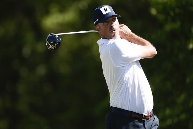 Matt Kuchar hits his tee shot on the second hole during the third round of the Houston Open golf tournament, Saturday, March 31, 2018, in Humble, Texas. (AP Photo/Eric Christian Smith)