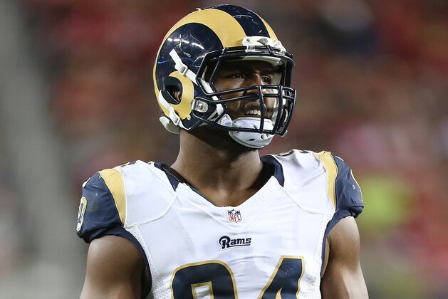 Los Angeles Rams defensive end Robert Quinn (94) during an NFL football game against the San Francisco 49ers Monday, Sept. 12, 2016, in Santa Clara, CA. The Niners won 28-0. (Daniel Gluskoter/AP Images for Panini)