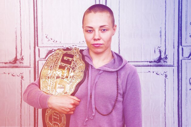 NEW YORK, NY - NOVEMBER 04:  Rose Namajunas speaks to the media during the UFC 217 post fight press conference event inside Madison Square Garden on November 4, 2017 in New York City. (Photo by Jeff Bottari/Zuffa LLC/Zuffa LLC via Getty Images)