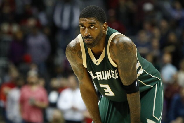 FILE - In this Feb. 20, 2016, file photo, Milwaukee Bucks guard O.J. Mayo waits during a break in the in the second half of an NBA basketball game against the Atlanta Hawks in Atlanta. Mayo has been dismissed and disqualified from the NBA for violating the terms of the league's anti-drug program, the NBA said Friday, July 1, 2016. Mayo, the No. 3 overall pick in the 2008 draft out of USC, is eligible to apply for reinstatement in two years.  (AP Photo/Brett Davis, File)