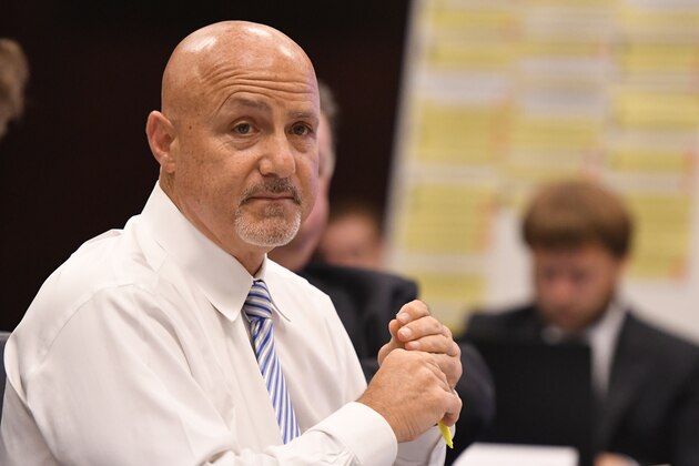 WASHINGTON, DC - JUNE 12:  Washington Nationals General Manager & President of Baseball Operations Mike Rizzo in the war room during the draft at Nationals Park on June 12, 2017 in Washington, DC. (Photo by Mitchell Layton/Getty Images)