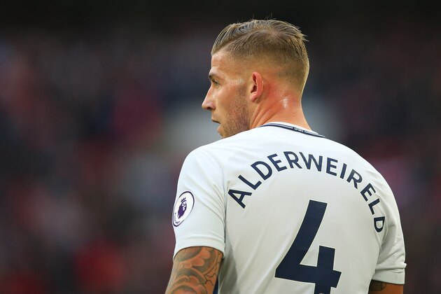 LONDON, ENGLAND - OCTOBER 22: Toby Alderweireld of Tottenham Hotspur during the Premier League match between Tottenham Hotspur and Liverpool at Wembley Stadium on October 22, 2017 in London, England. (Photo by Catherine Ivill - AMA/Getty Images)