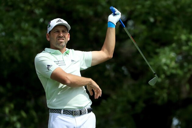 AUGUSTA, GA - APRIL 06:  Sergio Garcia of Spain plays his shot from the fourth tee during the second round of the 2018 Masters Tournament at Augusta National Golf Club on April 6, 2018 in Augusta, Georgia.  (Photo by Andrew Redington/Getty Images)