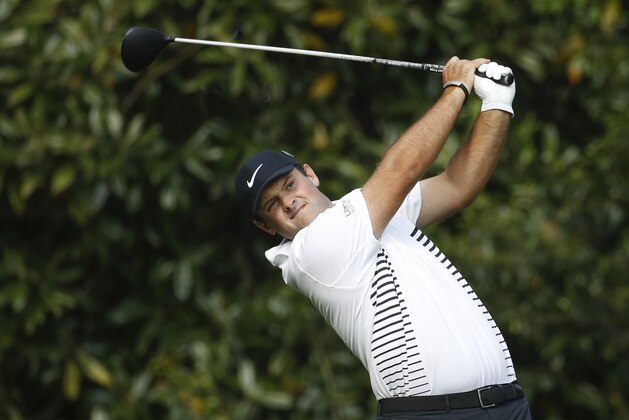 Patrick Reed hits a drive at the 11th hole during the second round at the Masters golf tournament Friday, April 6, 2018, in Augusta, Ga. (AP Photo/Charlie Riedel)