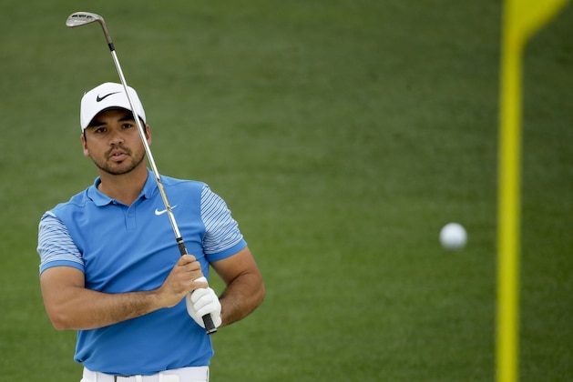 Jason Day, of Australia, hits to the second green during the third round at the Masters golf tournament Saturday, April 7, 2018, in Augusta, Ga. (AP Photo/Chris Carlson)