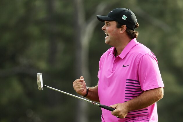 AUGUSTA, GA - APRIL 08:  Patrick Reed of the United States celebrates after making par on the 18th green during the final round to win the 2018 Masters Tournament at Augusta National Golf Club on April 8, 2018 in Augusta, Georgia.  (Photo by Jamie Squire/Getty Images)