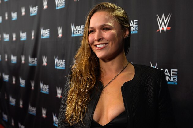 LAS VEGAS, NV - SEPTEMBER 12:  MMA fighter Ronda Rousey appears on the red carpet of the WWE Mae Young Classic on September 12, 2017 in Las Vegas, Nevada.  (Photo by Bryan Steffy/Getty Images for WWE)