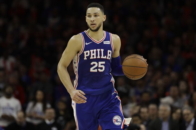 Philadelphia 76ers' Ben Simmons in action during an NBA basketball game against the New York Knicks, Wednesday, March 28, 2018, in Philadelphia. (AP Photo/Matt Slocum) Philadelphia 76ers' Ben Simmons in action during an NBA basketball game against the New York Knicks, Wednesday, March 28, 2018, in Philadelphia. (AP Photo/Matt Slocum)