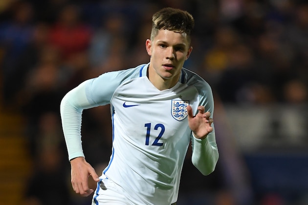 MANSFIELD, ENGLAND - SEPTEMBER 05:  George Hirst of England in action during the International match between England and Germany at One Call Stadium on September 5, 2017 in Mansfield, England.  (Photo by Laurence Griffiths/Getty Images)