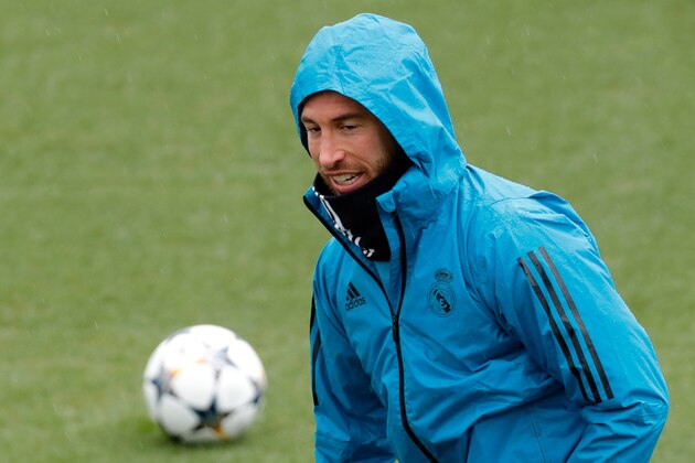 MADRID, SPAIN - APRIL 10: Sergio Ramos of Real Madrid looks on during a training session at Valdebebas training ground on April 10, 2018 in Madrid, Spain. (Photo by TF-Images/TF-Images via Getty Images) MADRID, SPAIN - APRIL 10: Sergio Ramos of Real Madrid looks on during a training session at Valdebebas training ground on April 10, 2018 in Madrid, Spain. (Photo by TF-Images/TF-Images via Getty Images)
