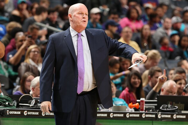 CHARLOTTE, NC - MARCH 10: Coach Steve Clifford of the Charlotte Hornets watches on during the game against the Phoenix Suns on March 10, 2018 at Spectrum Center in Charlotte, North Carolina. NOTE TO USER: User expressly acknowledges and agrees that, by downloading and or using this photograph, User is consenting to the terms and conditions of the Getty Images License Agreement.  Mandatory Copyright Notice:  Copyright 2018 NBAE (Photo by Kent Smith/NBAE via Getty Images)