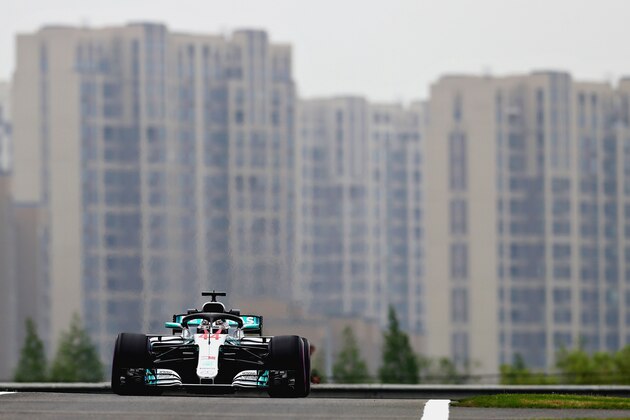 SHANGHAI, CHINA - APRIL 13: Lewis Hamilton of Great Britain driving the (44) Mercedes AMG Petronas F1 Team Mercedes WO9 on track during practice for the Formula One Grand Prix of China at Shanghai International Circuit on April 13, 2018 in Shanghai, China. (Photo by Mark Thompson/Getty Images) SHANGHAI, CHINA - APRIL 13: Lewis Hamilton of Great Britain driving the (44) Mercedes AMG Petronas F1 Team Mercedes WO9 on track during practice for the Formula One Grand Prix of China at Shanghai International Circuit on April 13, 2018 in Shanghai, China. (Photo by Mark Thompson/Getty Images)