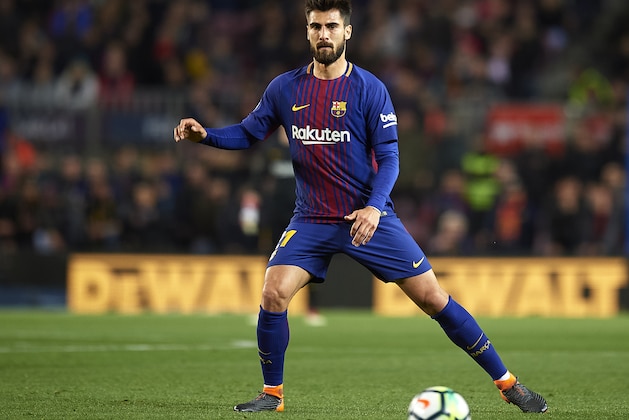BARCELONA, SPAIN - APRIL 07:  Andre Gomes of Barcelona in action during the La Liga match between Barcelona and Leganes at Camp Nou on April 7, 2018 in Barcelona, Spain.  (Photo by Quality Sport Images/Getty Images)