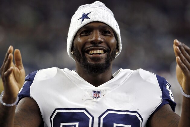Dallas Cowboys wide receiver Dez Bryant (88) walks in the end zone before an NFL football game against the Washington Redskins on Thursday, Nov. 30, 2017, in Arlington, Texas. (AP Photo/Michael Ainsworth)