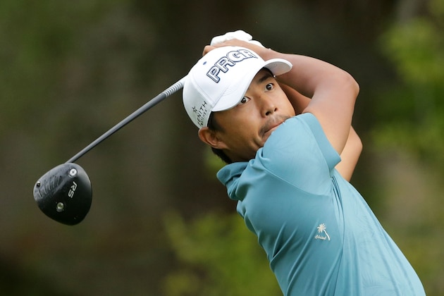 HILTON HEAD ISLAND, SC - APRIL 15:  Satoshi Kodaira of Japan plays his tee shot on the second hole during the final round of the 2018 RBC Heritage at Harbour Town Golf Links on April 15, 2018 in Hilton Head Island, South Carolina.  (Photo by Tyler Lecka/Getty Images)