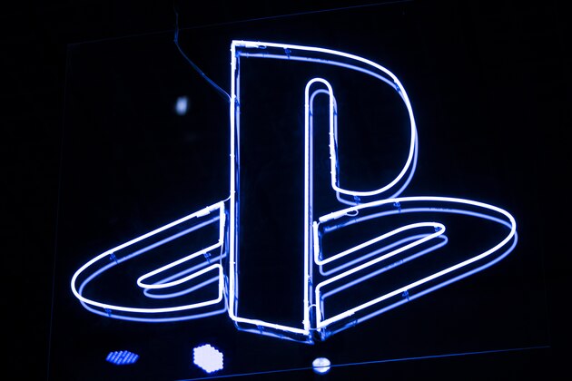 The logo Playstation is seen at the Paris Games Week in Paris, Friday, Nov. 3, 2017. The Paris Games Week, or more commonly called