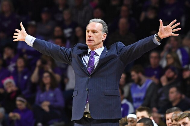 MANHATTAN, KS - JANUARY 20:  Head coach Jamie Dixon of the TCU Horned Frogs calls out a play during the second half against the Kansas State Wildcats on January 20, 2018 at Bramlage Coliseum in Manhattan, Kansas.  (Photo by Peter G. Aiken/Getty Images)