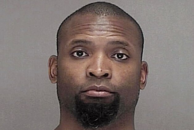 This photo provided by the Brown County Sheriff's Department in Green Bay, Wis., shows former Green Bay Packers running back Ahman Green, who was booked into jail Monday, June 26, 2017, on suspicion of child abuse for an incident that occurred Sunday. (Brown County Sheriff's Department via AP)