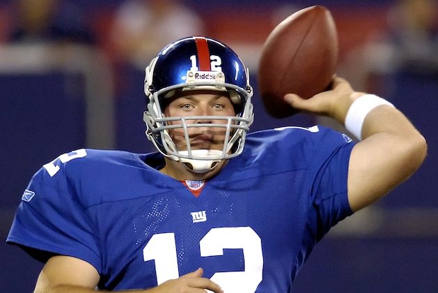 New York Giants quarterback Jared Lorenzen passes the ball in the fourth quarter against the Kansas City Chiefs during NFL football Thursday night, Aug. 17, 2006, at Giants Stadium in East Rutherford, N.J. (AP Photo/Bill Kostroun) New York Giants quarterback Jared Lorenzen passes the ball in the fourth quarter against the Kansas City Chiefs during NFL football Thursday night, Aug. 17, 2006, at Giants Stadium in East Rutherford, N.J. (AP Photo/Bill Kostroun)
