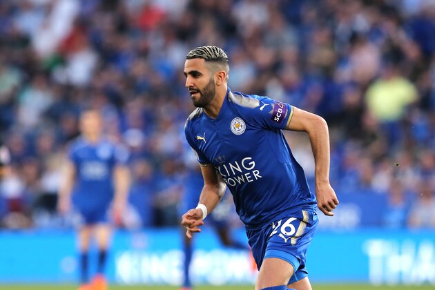 LEICESTER, ENGLAND - APRIL 19: Riyad Mahrez of Leicester City during the Premier League match between Leicester City and Southampton at The King Power Stadium on April 19, 2018 in Leicester, England. (Photo by James Williamson - AMA/Getty Images)