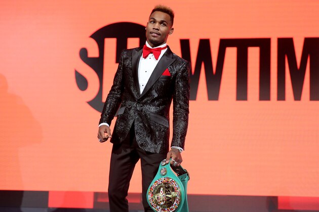 NEW YORK, NY - JANUARY 24: Jermell Charlo addresses the media during the 2018 Showtime Championship Boxing Event at Cipriani 42nd Street on January 24, 2018 in New York City.  (Photo by Abbie Parr/Getty Images)