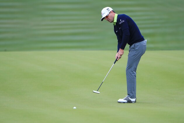 SAN ANTONIO, TX - APRIL 20:   Zach Johnson putts on the ninth hole during the second round of the Valero Texas Open at TPC San Antonio AT&T Oaks Course on April 19, 2018 in San Antonio, Texas.  (Photo by Tom Pennington/Getty Images)
