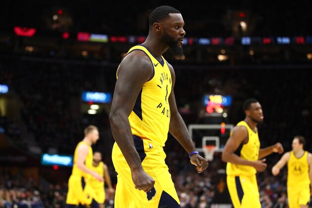 CLEVELAND, OH - APRIL 15:  Lance Stephenson #1 of the Indiana Pacers reacts while playing the Cleveland Cavaliers during the first half in Game One of the Eastern Conference Quarterfinals during the 2018 NBA Playoffs at Quicken Loans Arena on April 15, 2018 in Cleveland, Ohio. NOTE TO USER: User expressly acknowledges and agrees that, by downloading and or using this photograph, User is consenting to the terms and conditions of the Getty Images License Agreement. (Photo by Gregory Shamus/Getty Images)