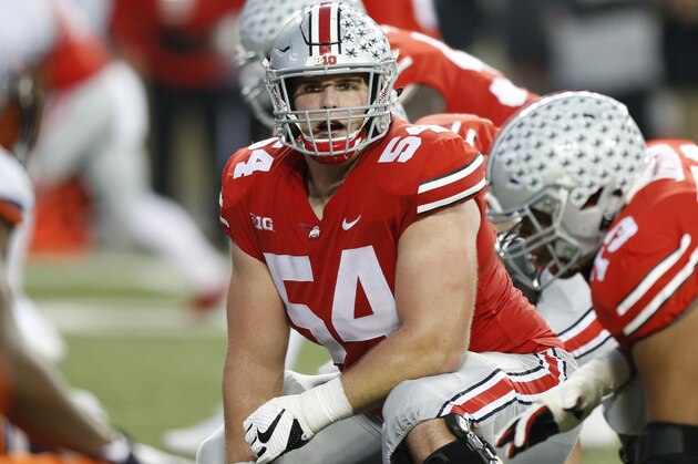 Ohio State offensive lineman Billy Price plays against Illinois during an NCAA college football game Saturday, Nov. 18, 2017, in Columbus, Ohio. (AP Photo/Jay LaPrete)